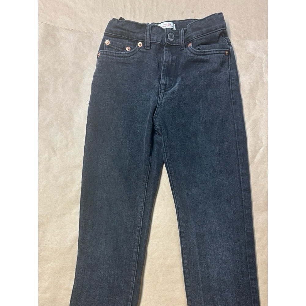 Levi's Girls High Rise Ankle Straight Black Jeans. Size 10 Regular